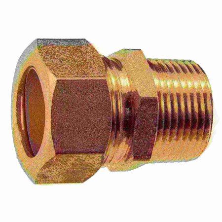 MIDWEST FASTENER 7/8" OD x 3/4MIP Brass Compression Pipe Connectors 2PK 34491